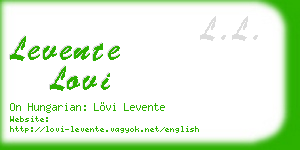 levente lovi business card